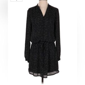 Hilary Radley Womens Dress Size XS Black Abstract Long Sleeves